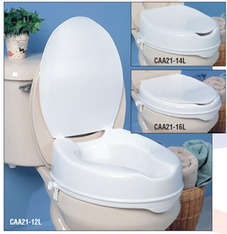 SAVANAH RAISED TOILET SEAT, With Lid